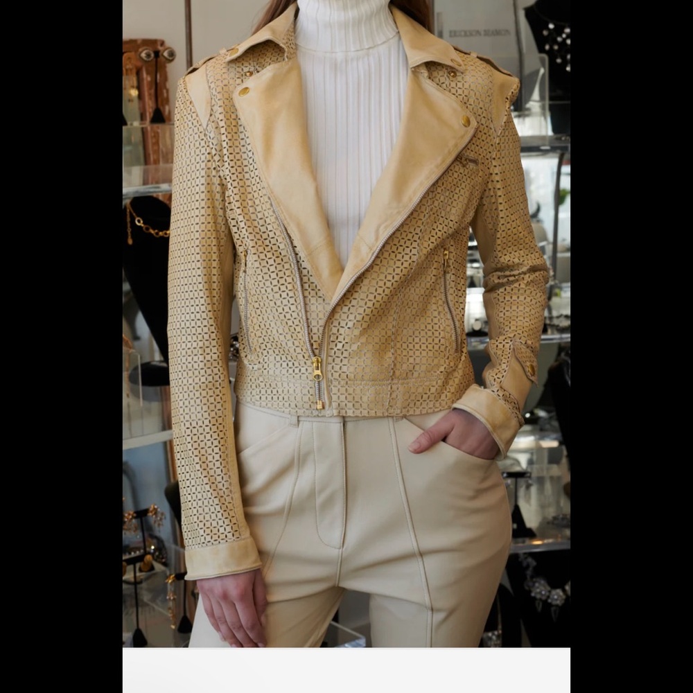 Vintage jakett perforated Leather Jacket